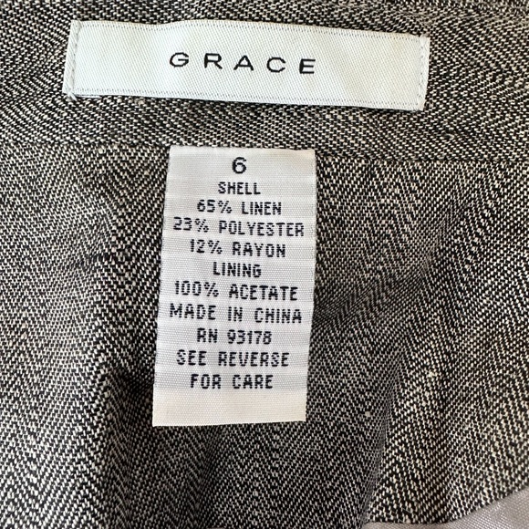 Grace gray pantsuit pant size 4 coat size 6 - Picture 8 of 9
